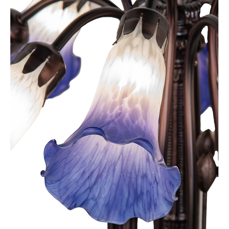 Tiffany 12 - Light Chandelier, Blue/White
