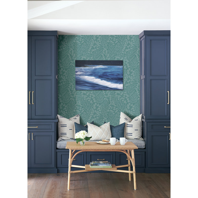 Rouleau de papier peint L 33 pi x l 20,9 po Fern, Bleu ciel