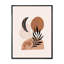 Moon and Sun Shapes in Retro Terracotta Tones I - Floater Frame, reproduction d'art sur toile-59540607-59540604
