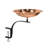 Hammered Copper Birdbath with Rail Mount Bracket