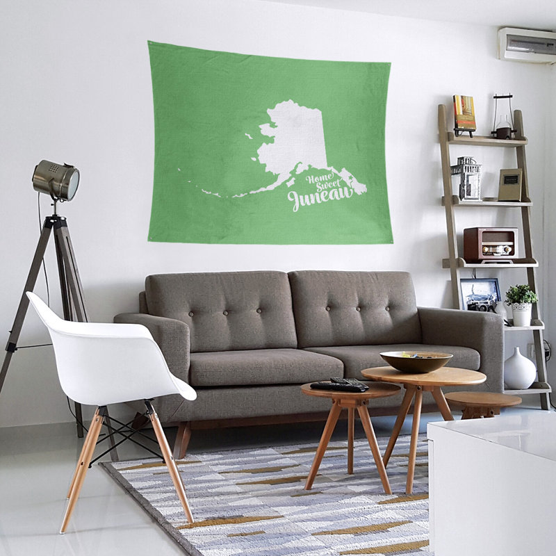 Tapisserie murale alaska juneau, H 27,5 po x l 37,5 po, Vert
