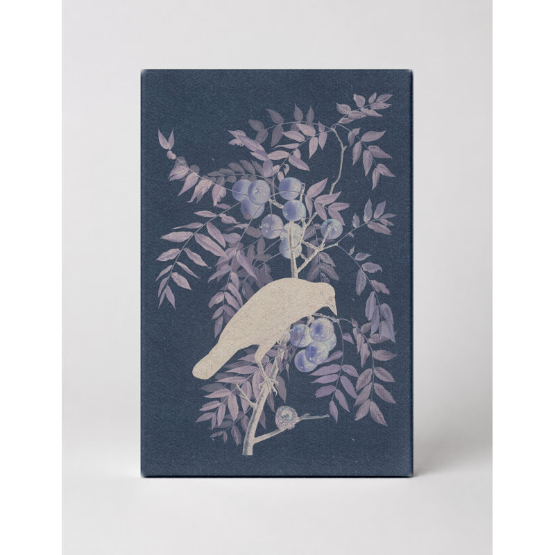 Art mural sur toile, pigeon à couronne blanche, 11" W x 14" H