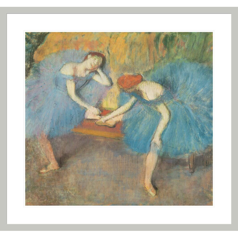 «Two Dancers at Rest or Dancers in Blue» par Edgar Degas - impression giclée encadrée, 33.5" H x 35.6" W