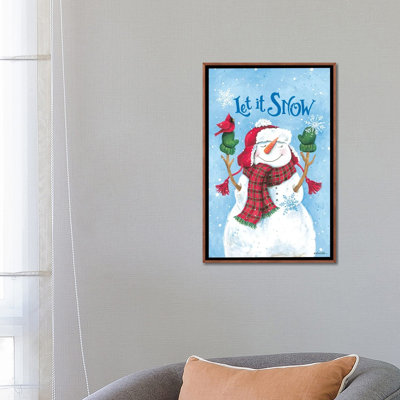 Let It Snow Snowman by Diane Kater - Gallery-Wrapped Canvas Giclée on Canvas