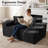 Boneless 61'' W Oversized Foam Sofa Loveseat with Pillows, Compression Corduroy 2-Seater Sofa Upholstered Couch with 2 Cup Holders for Living Room, Bedroom, Apartment, Office-127360620