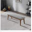Banc Warren en tissu gris cendré