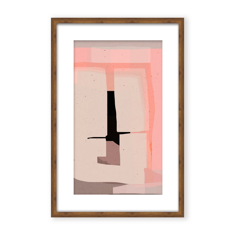 Abstract Phase 1 by  - Picture Frame Painting on Paper, 24" H x 16" W x 1.125" D, Framed Matted Print, Gold