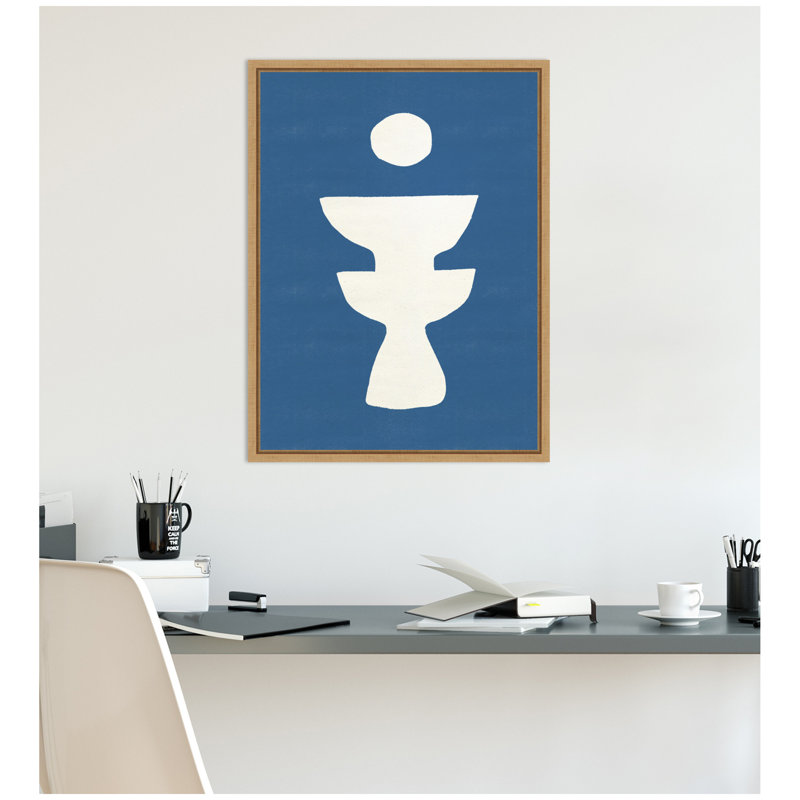 «Ceramo Blue Beige 4» par Rocket Jack, reproduction d'art sur toile encadrée