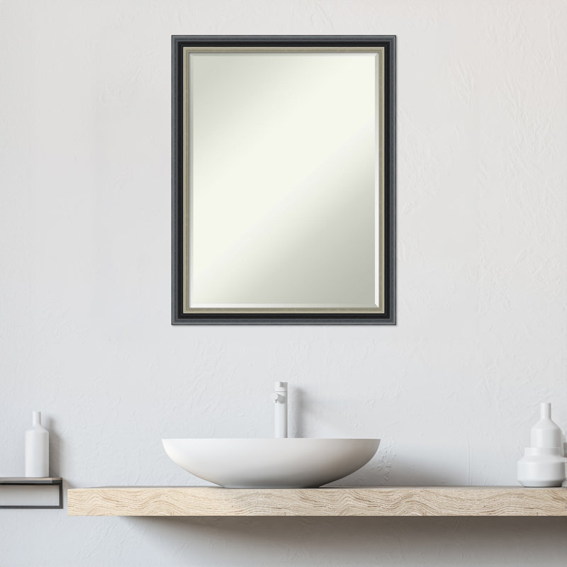 Miroir mural Wisley, Noir, 26,75 po x 20,75 po