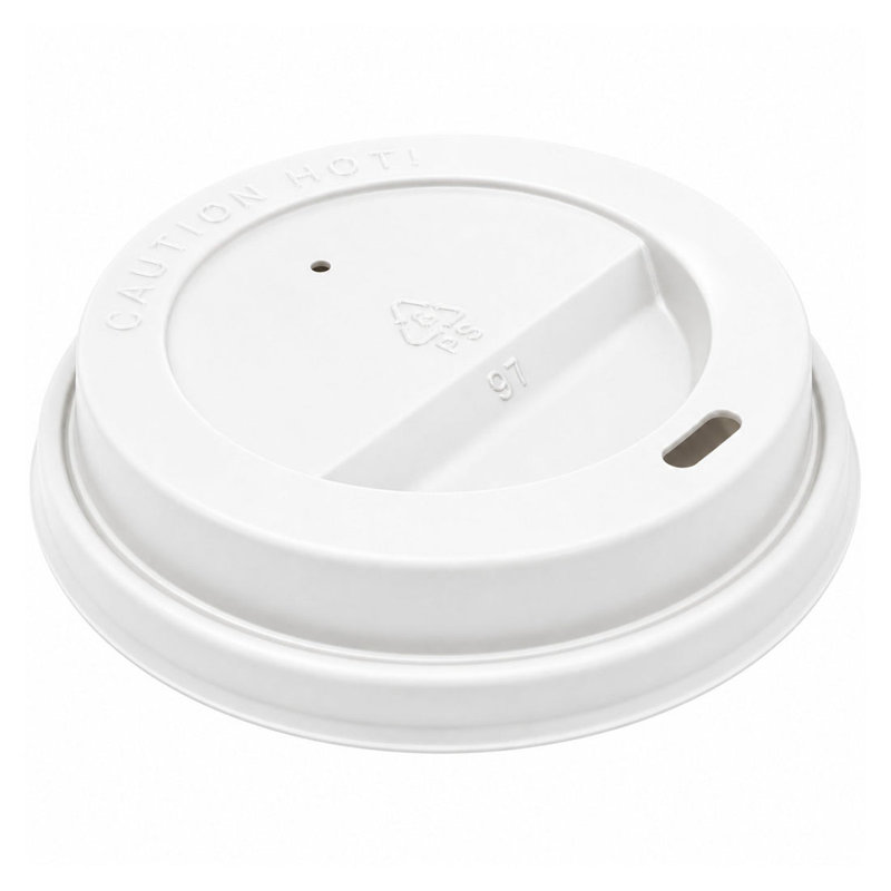 Couvercles blancs en forme de dôme pour 10, 12, 16 oz, Blanc