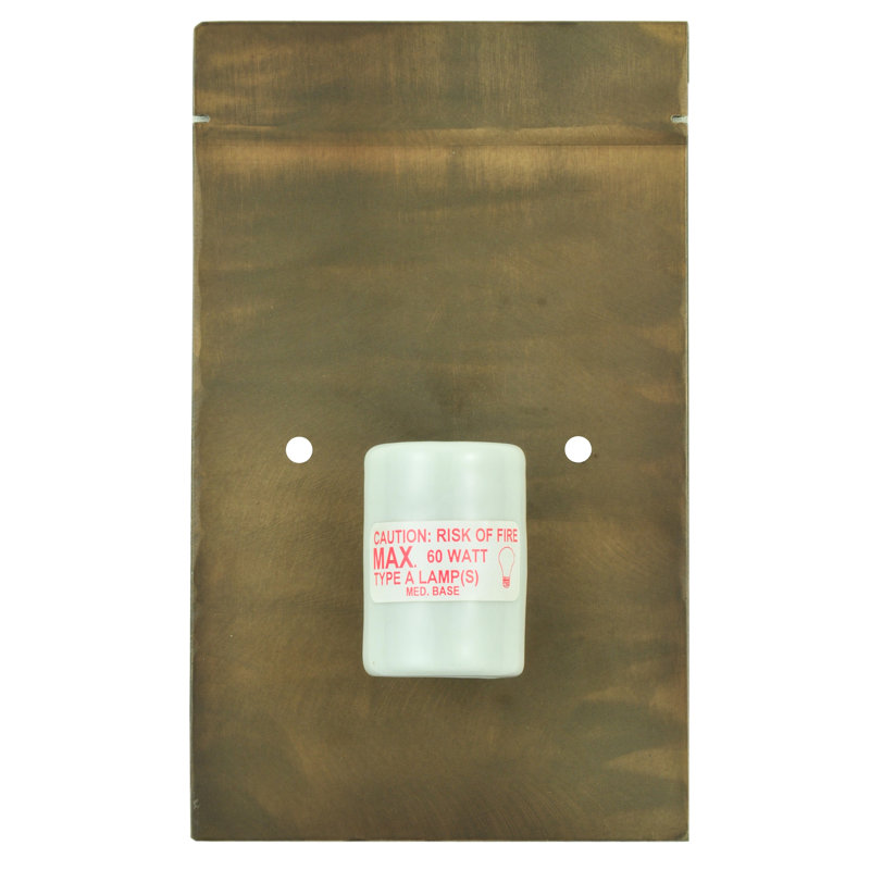 2 - Light Flush Mounted Sconce, Antique Copper