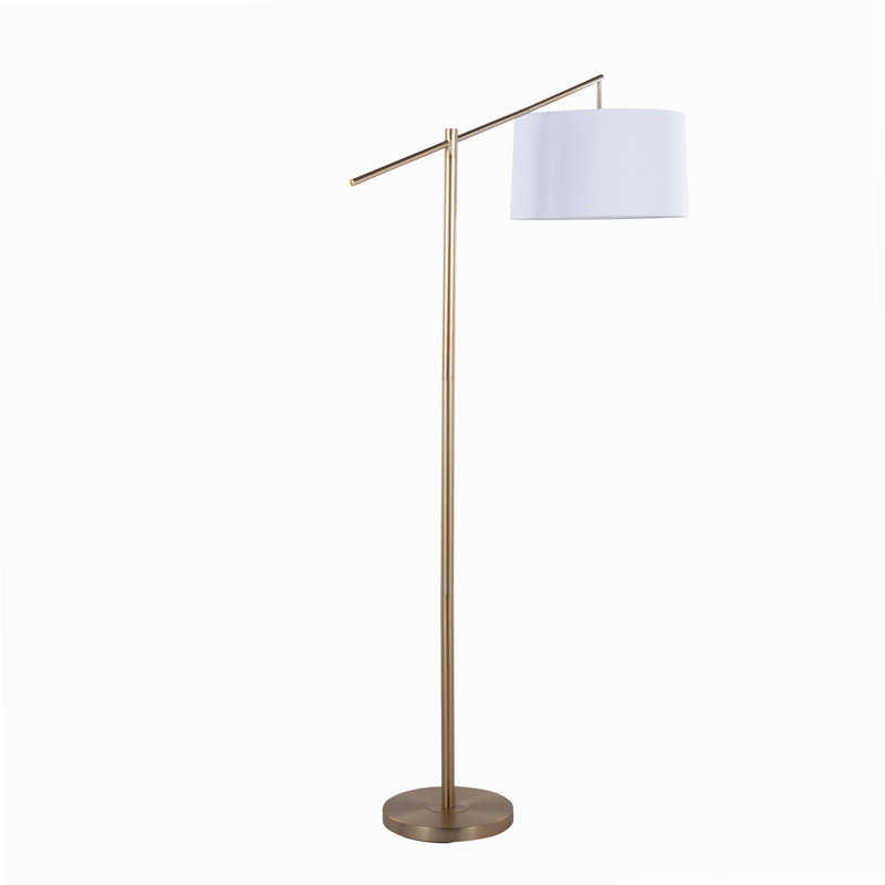 Contemporary Metal Floor Lamp, Gold