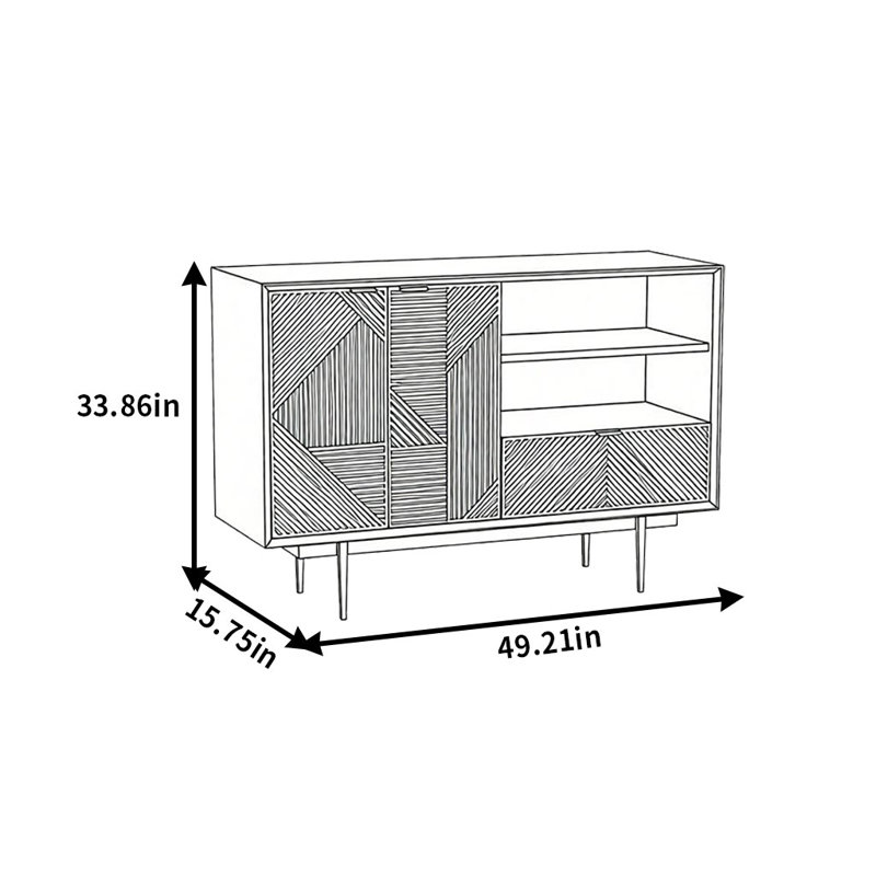 Un buffet mural pour petit appartement, Noir