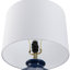 Lampe de table en céramique bleue à 3 voies avec abat-jour tambour