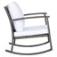 Chaise berçante d'extérieur en osier / rotin avec coussins Cummington-46687423