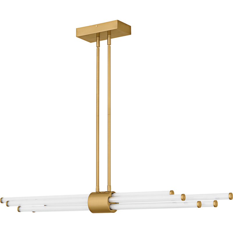 Alarcon Integrated LED  Linear Chandelier, Brushed Gold