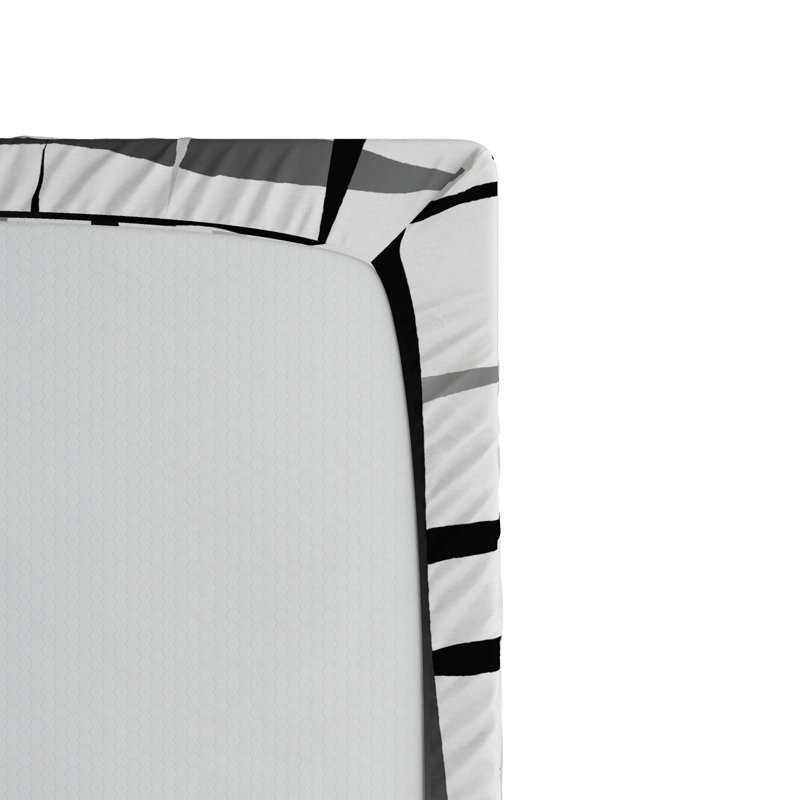 Microfiber Geometric Fitted Sheet, Twin Fitted Sheet