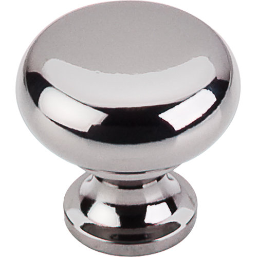 Flat Faced 1 1/4" Diameter Round Knob, Black Nickel