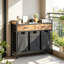 Metal,Manufactured Wood Laundry Cart with Wheels