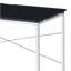 Bureau d'écriture noir et chrome avec base traîneau-1993127899