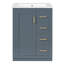 Armoire de meuble-lavabo 24 po avec 1 porte, 3 tiroirs et un seul lavabo-1097891948