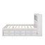 Lit plateforme double avec lit gigogne, tiroirs et port USB-190975187