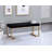 Black Fabric & Champagne Finish Bench