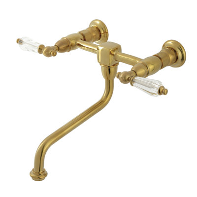 Robinet de salle de bain mural 2 trous Kingston Brass Wilshire