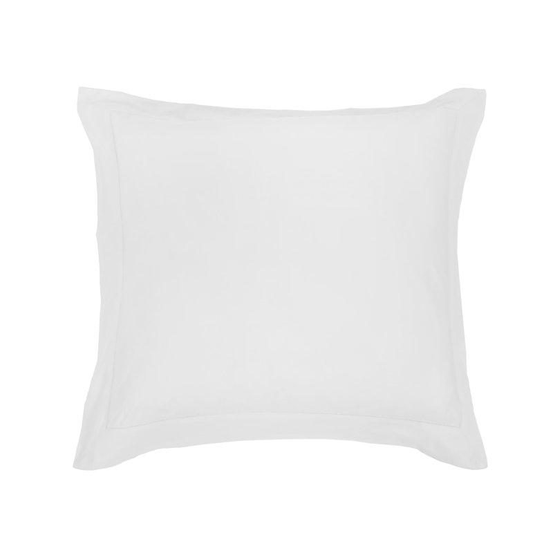 Classico Solid Color 100% Cotton Sham, White