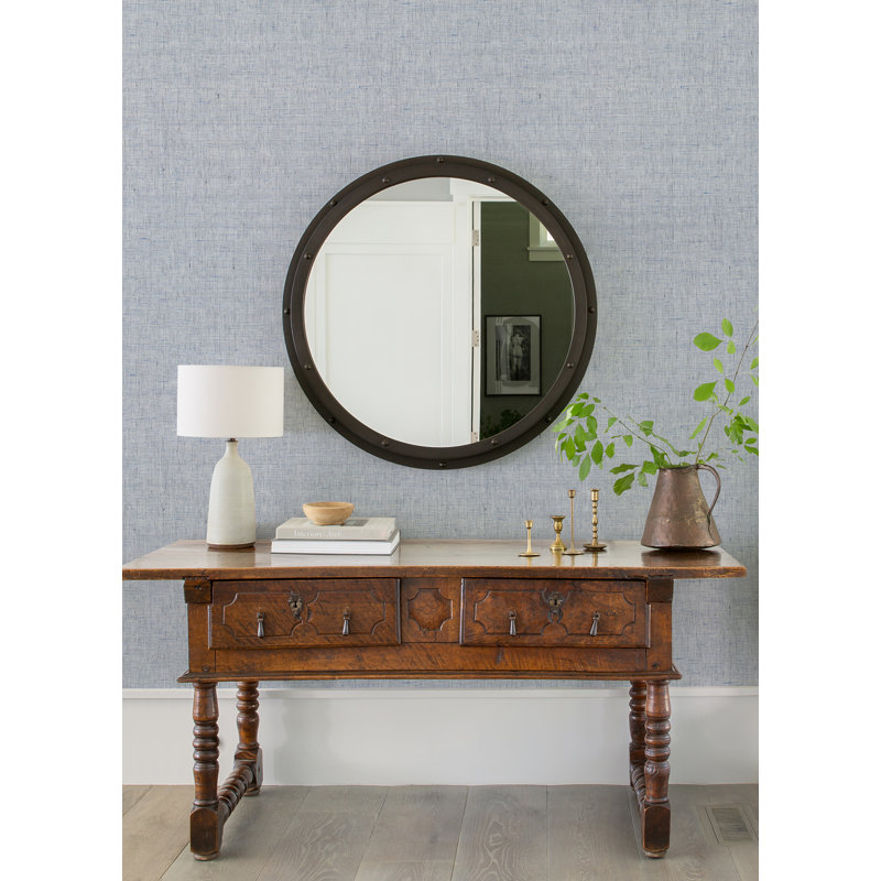 Twine Grass Cloth Wallpaper, Blue