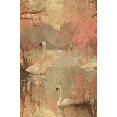 Peinture à l'huile sur toile Swan Lake