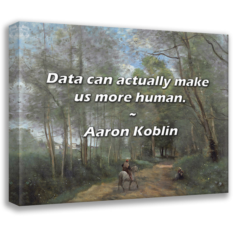 Aaron Koblin Quote: Data can actually make us more human., 15" H x 18" W