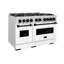 ZLINE Autograph 48" Classic Double Oven Dual Fuel Range w/ Champagne Bronze Accents-813394993-832285121