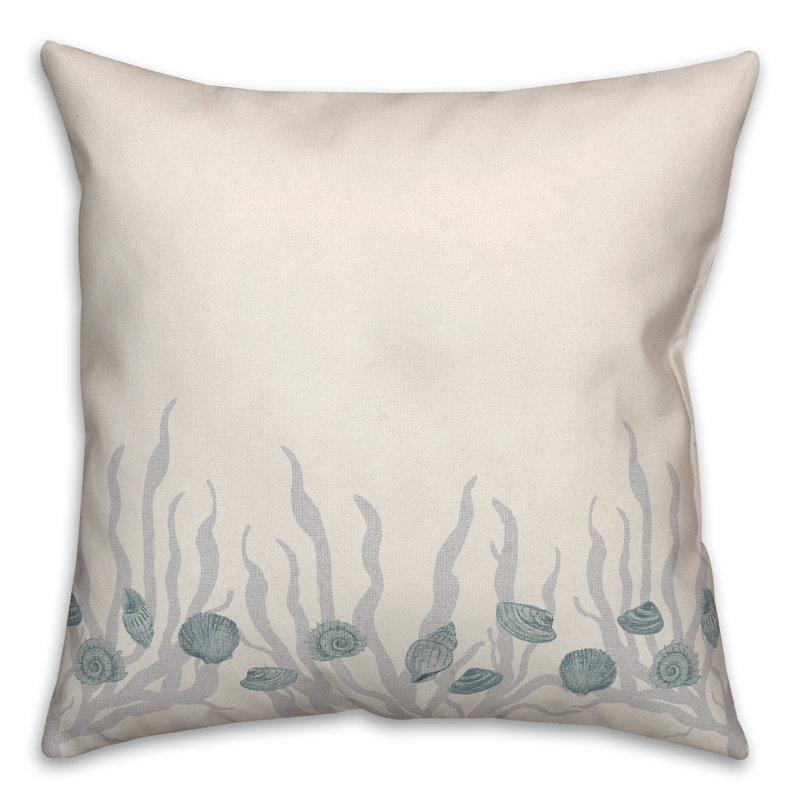 Coussin décoratif en polyester / mélange de polyester, Bleu / blanc