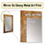 Gold Maze - miroir décoratif en plumes Boho, miroir mural traditionnel, impression d'art en métal-798986043