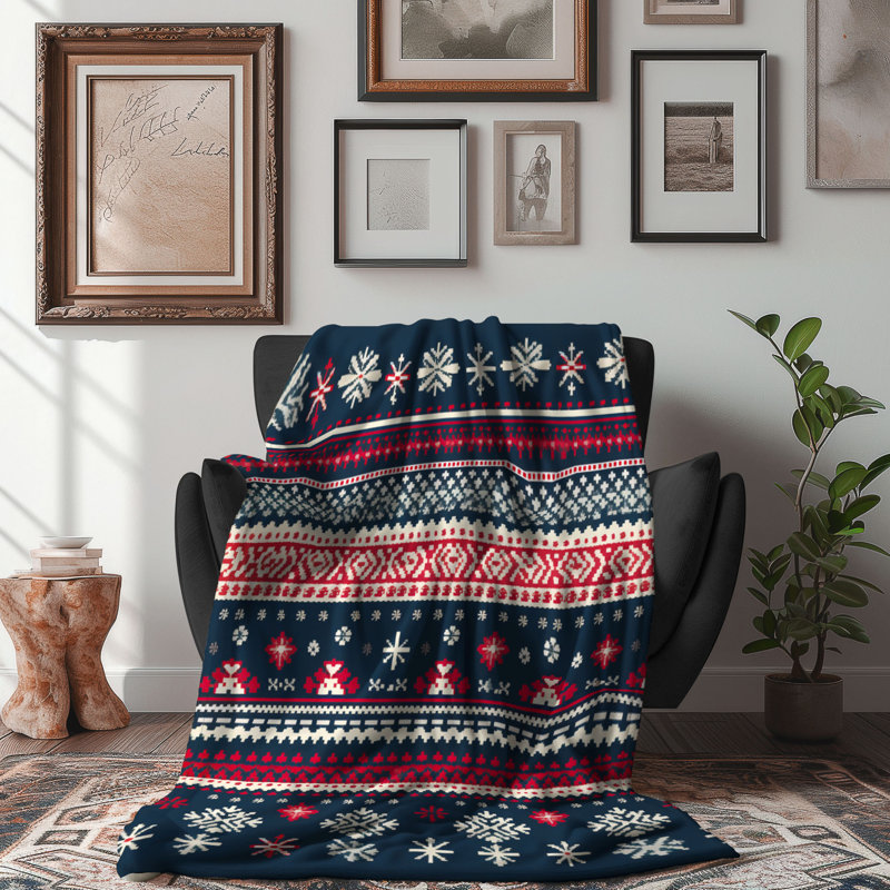 Winter Knits - Couverture Sherpa de qualité supérieure 1 pièce, Grand lit
