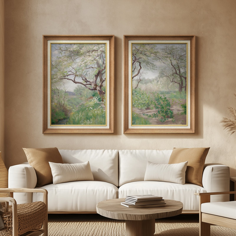 Ensemble de 2 œuvres d'art abstraites encadrées de qualité supérieure sur toile de qualité supérieure avec cadre de 26 po x 36 po