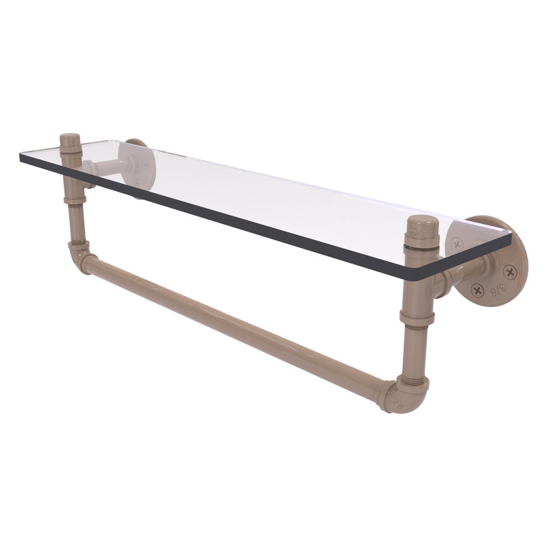 Tablette en verre avec barre à serviettes P, Beige ombré