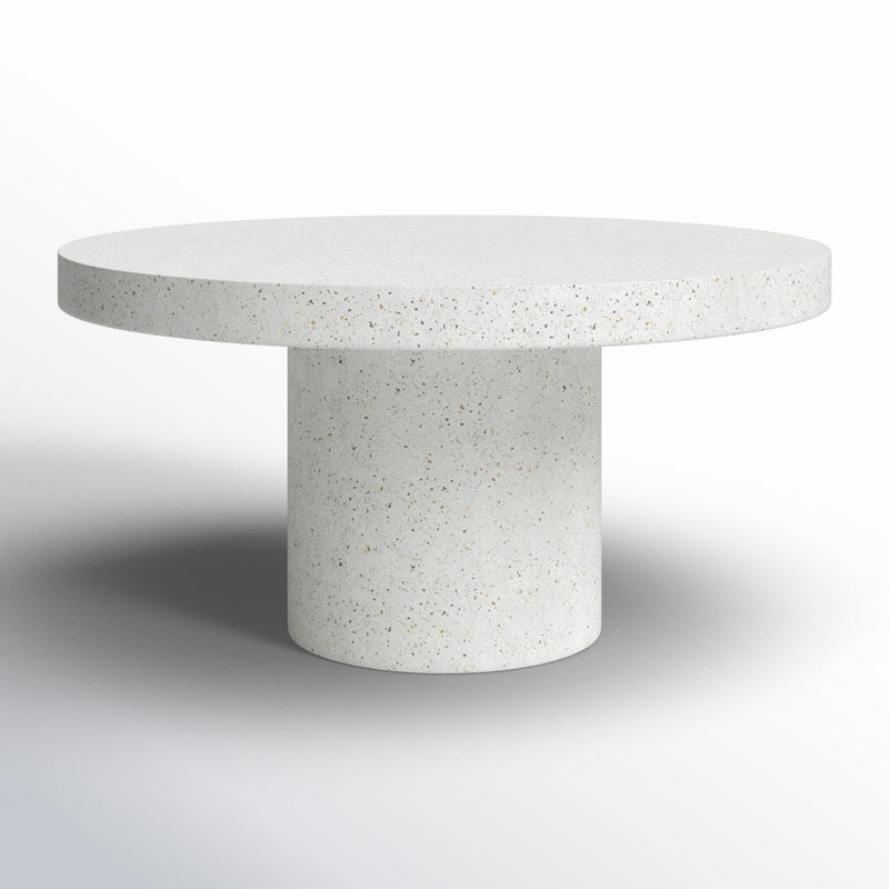 Table de salle à manger Kareen, Rond 60 po  , Terrazzo ivoire, Table de salle à manger (hauteur de 30,25 po) 