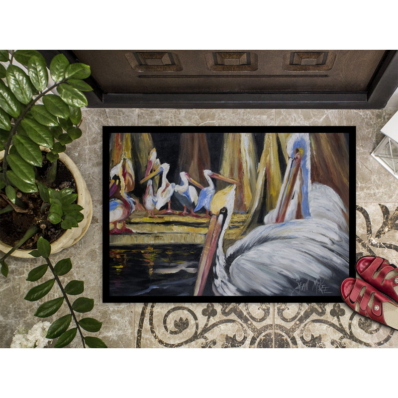 Tapis de porte d’intérieur anti-dérapant pelicans, Rectangle 2 pi x 3 pi