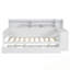 Lit de jour double en bois avec tablettes de rangement, lit gigogne simple et bureau-829736519