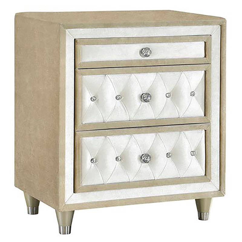 Ensemble de chambre à coucher 4 pièces Antonella, Beige, Grand lit