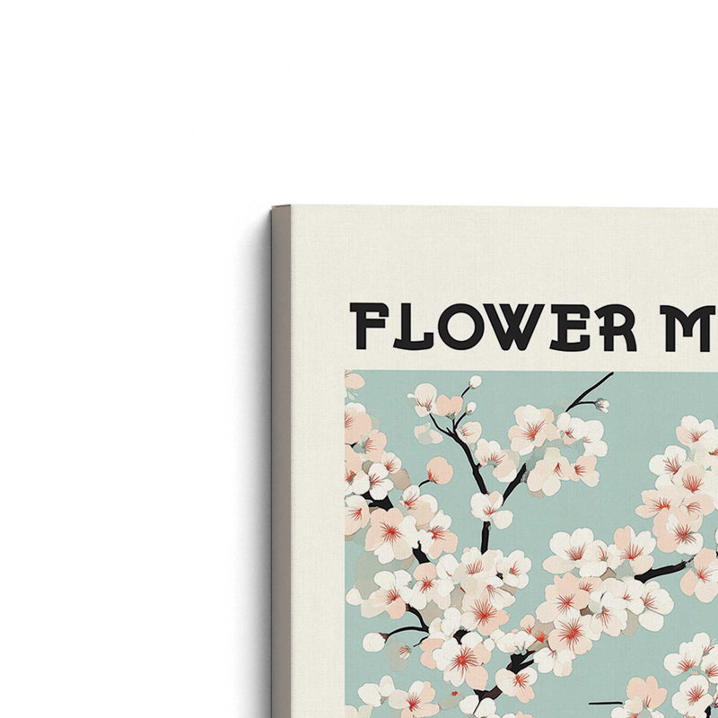 Marché aux fleurs de Kyoto, Toile tendue, H 18 po x l 12 po