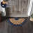 Higher Glory Bunting Flag Coir Rug Half Circle 16.5x33
