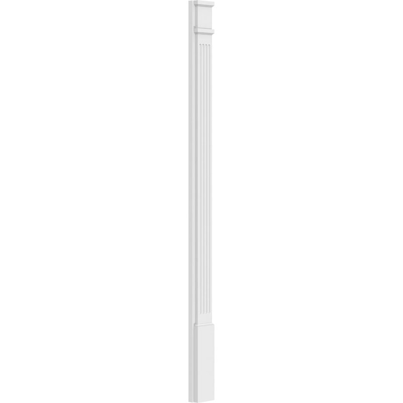 Pilastre cannelé en PVC (la paire), 72 po, 5", Base et chapiteau décoratifs