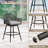 Set of 4 Aluminum Frame Bar Stools, 24" Swivel Rattan Stools with 300 lb Capacity-193737359