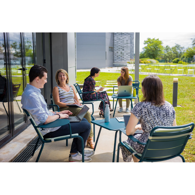 Luxembourg Stacking Patio Lounge Armchair, Latte Beige