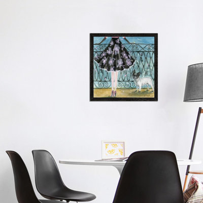French Bulldog 1 Piece Floater Frame Painting on Canvas