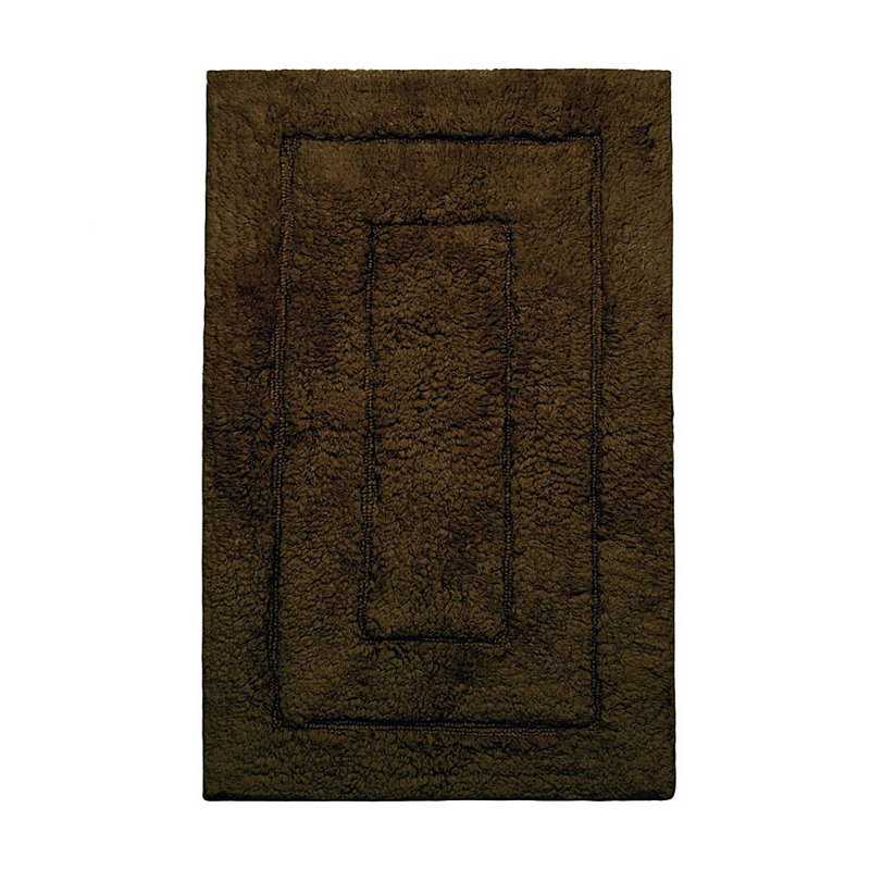 Apolonia Cotton Non-Slip Bath Rug, 20" H x 32" W, Chocolate