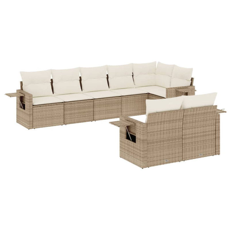  Garden Sofa Set Beige, Cream White